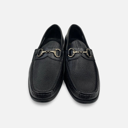 Calzoleria Toscana Black Black Loafers Q589  – Handcrafted Italian Elegance | Clearance