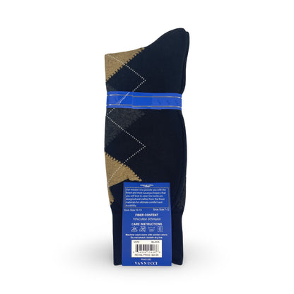 Mens Fashion Socks by Vanucci V872 Black