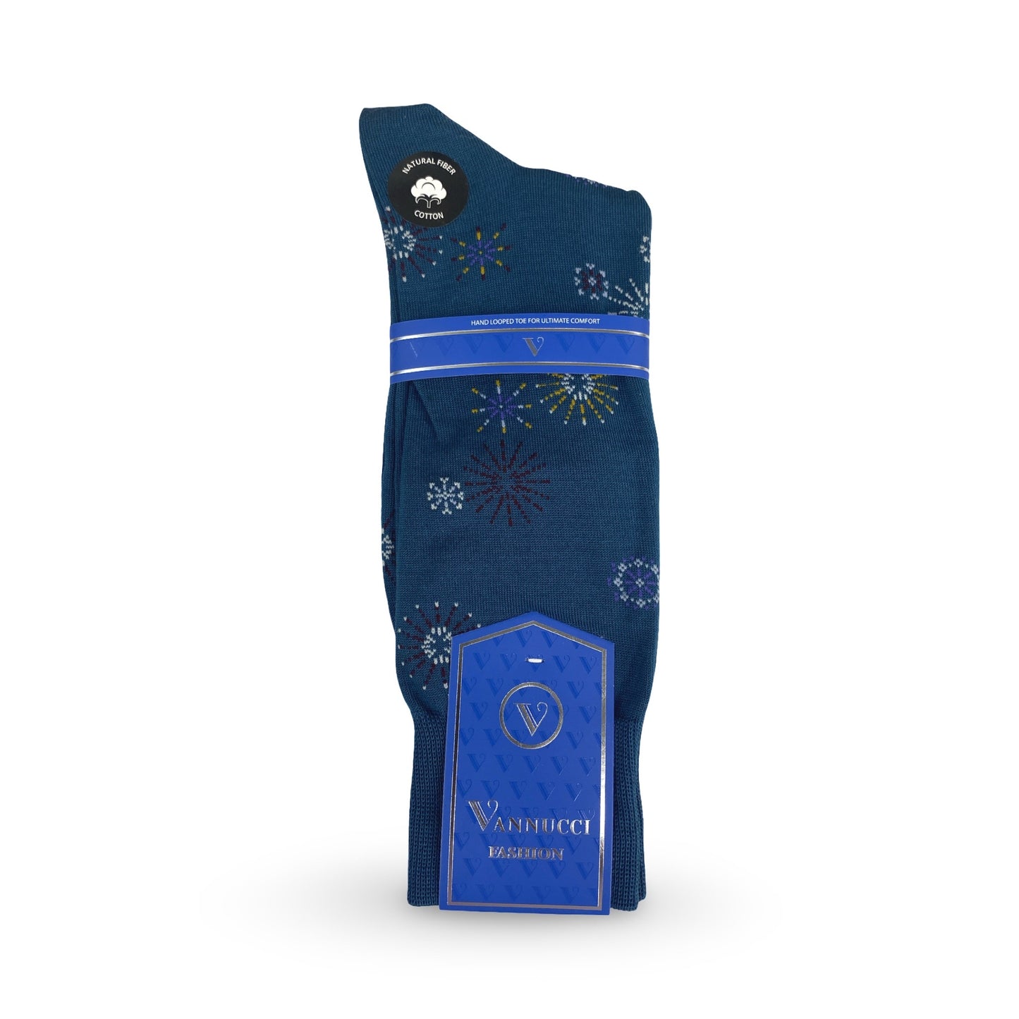 Mens Fashion Socks by Vanucci V1579TE Teal