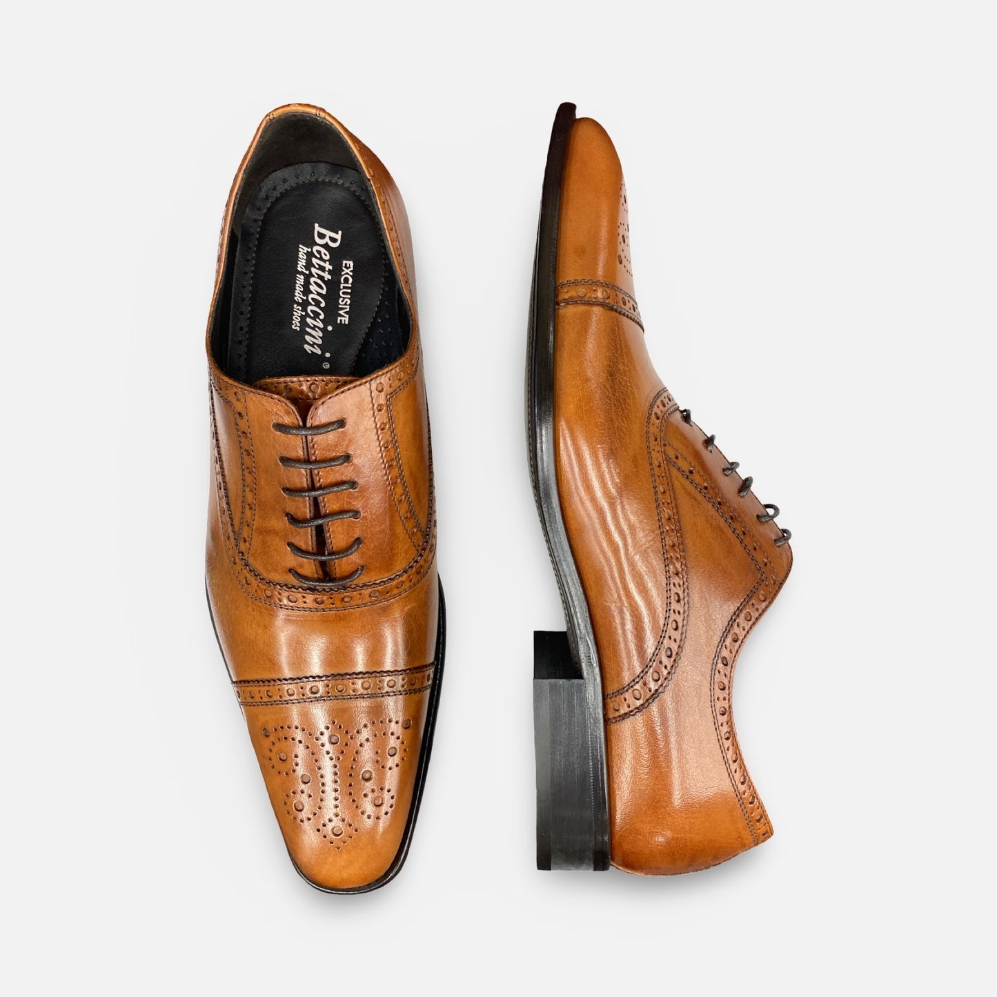 Bettaccini Italian Mahogany Brogue Men’s Dress Shoe