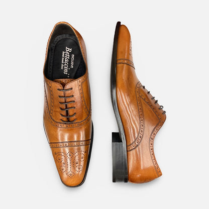 Bettaccini Italian Mahogany Brogue Men’s Dress Shoe
