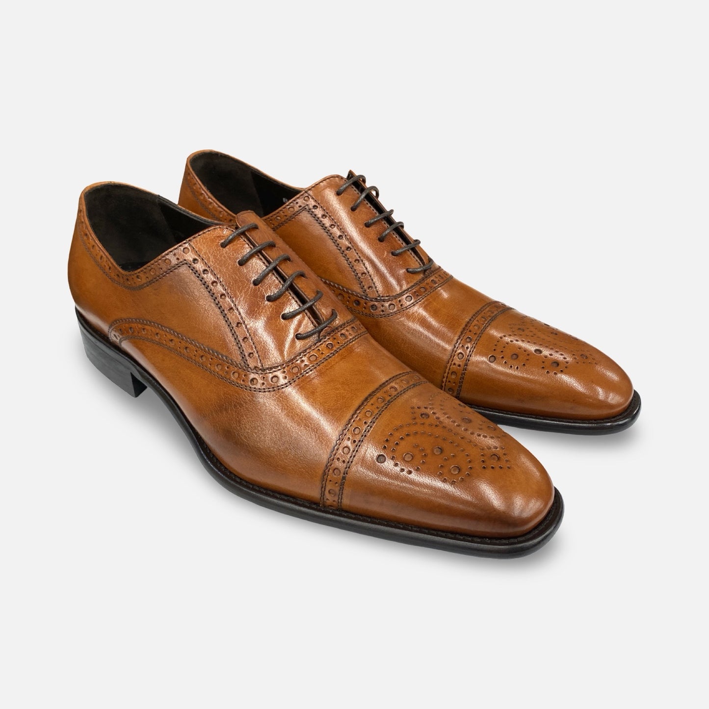 Bettaccini Italian Mahogany Brogue Men’s Dress Shoe