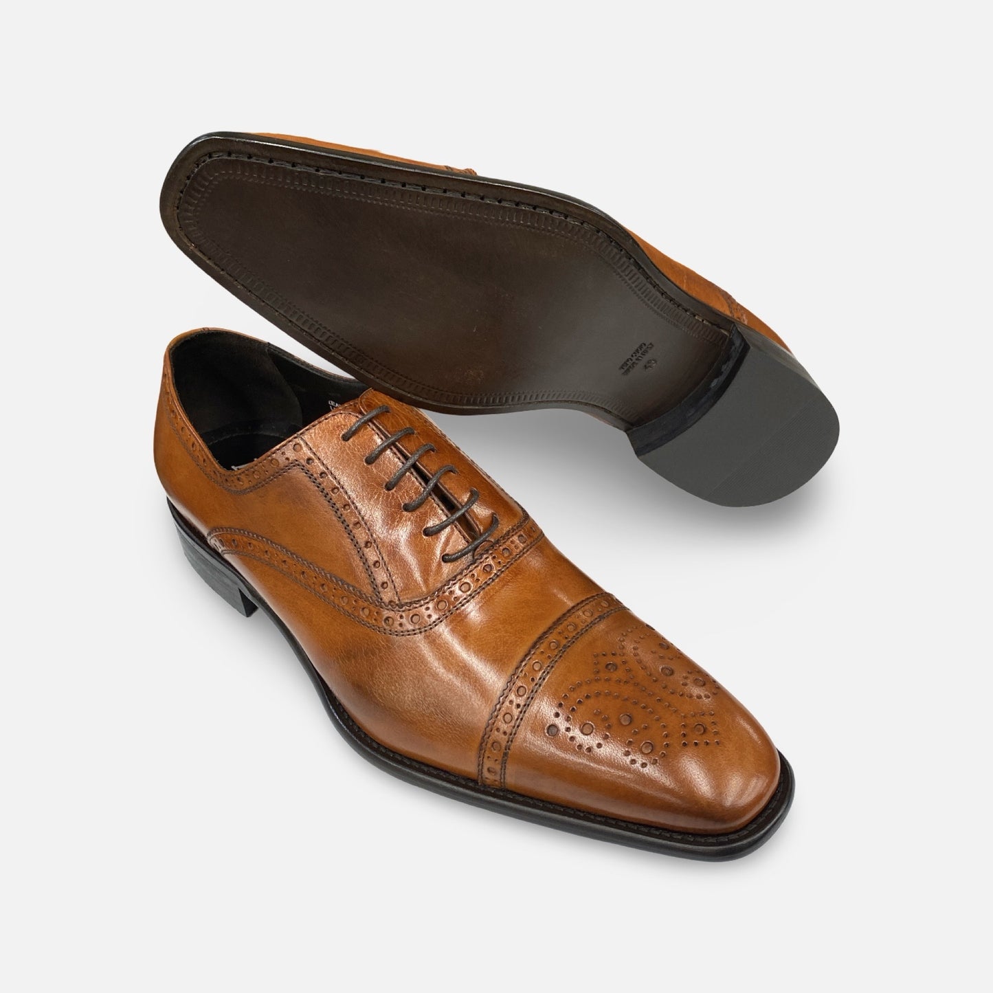 Bettaccini Italian Mahogany Brogue Men’s Dress Shoe