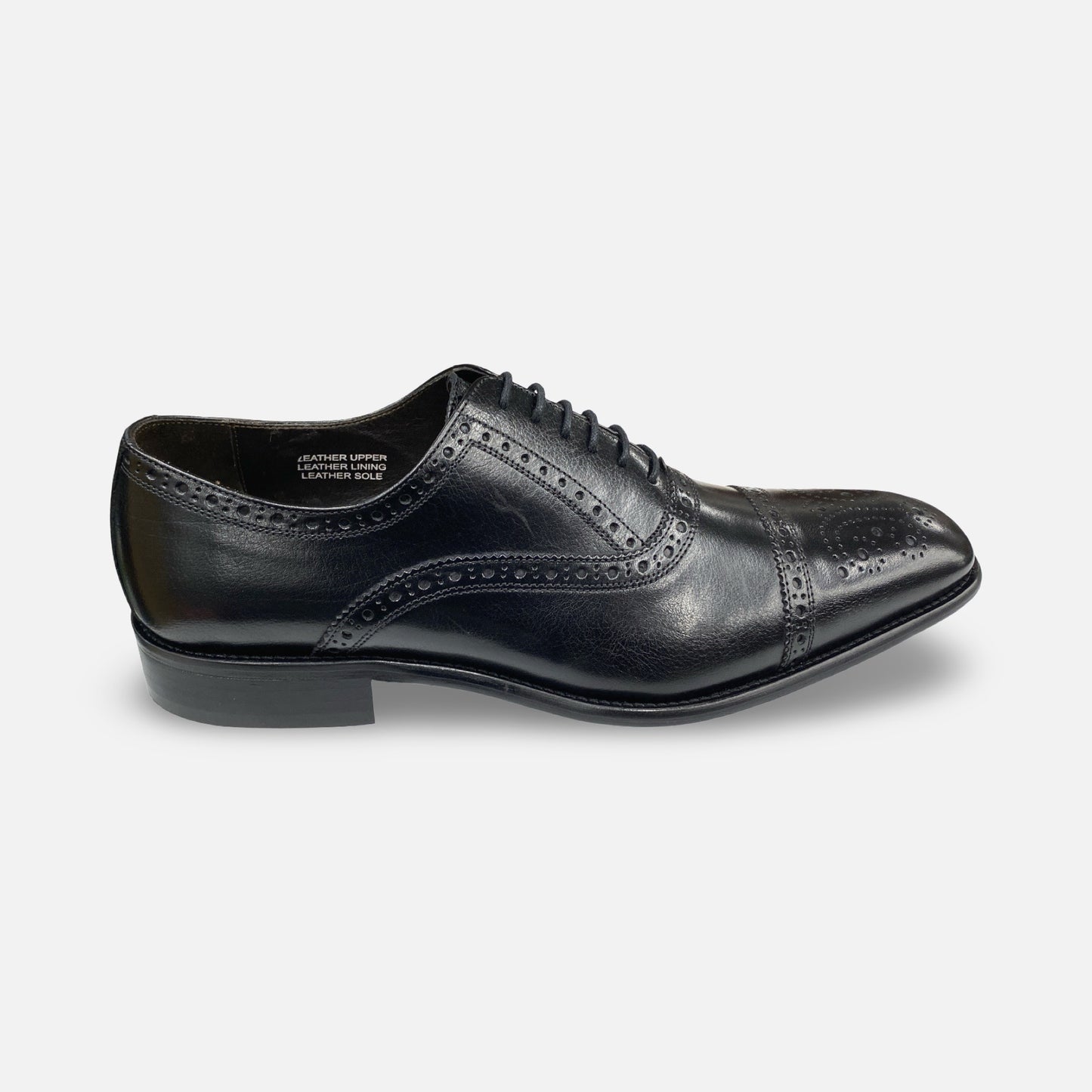 Bettaccini Italian Black Brogue Men’s Dress Shoe