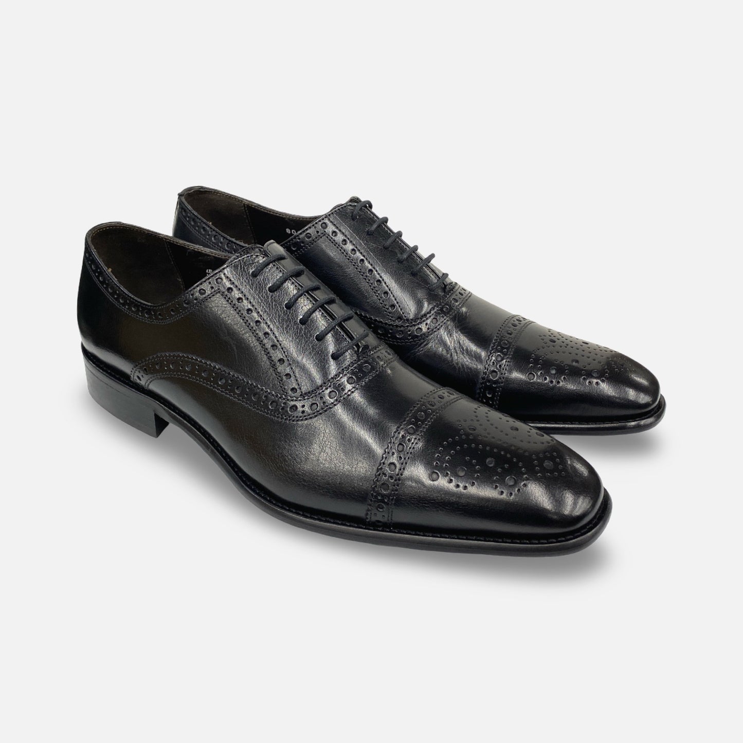 Bettaccini Italian Black Brogue Men’s Dress Shoe