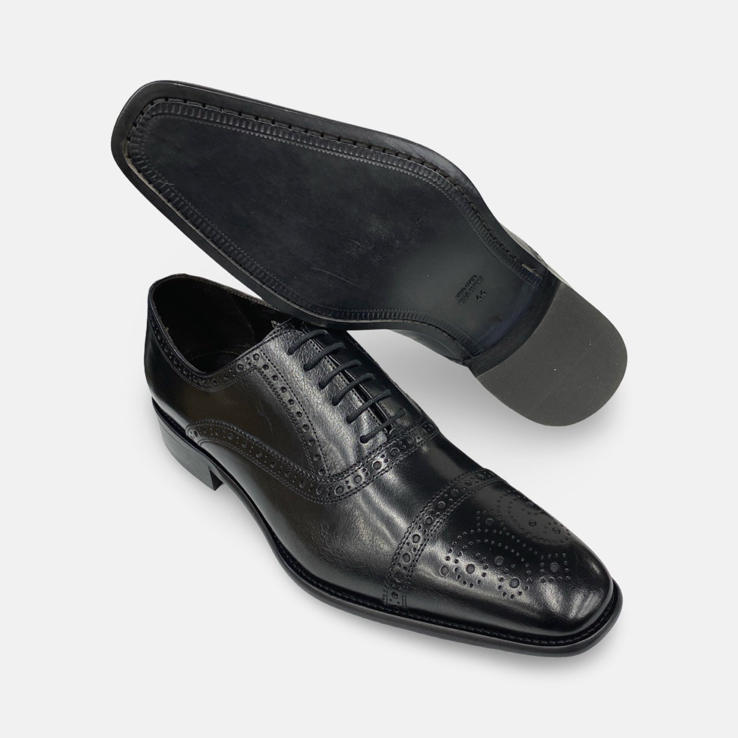 Bettaccini Italian Black Brogue Men’s Dress Shoe