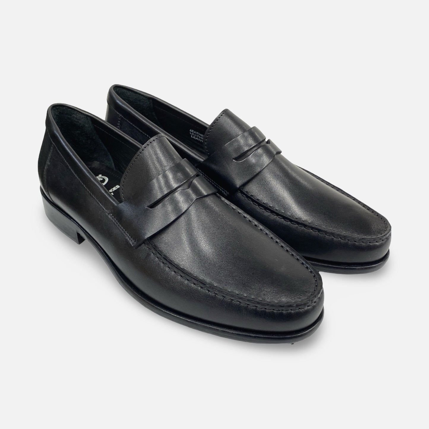 Toscana Italian Black Penny Loafer Santor
