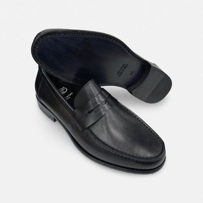 Toscana Italian Black Penny Loafer Santor | Last Pair | Size 6.5