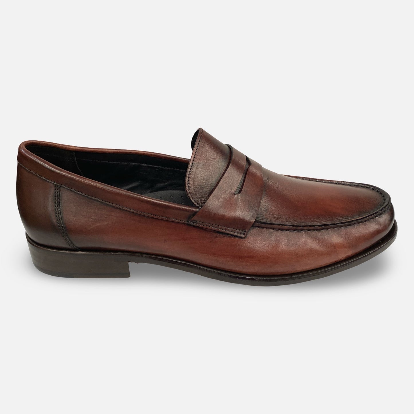 Toscana Italian Burgundy Hand Painted Penny Loafer Santor