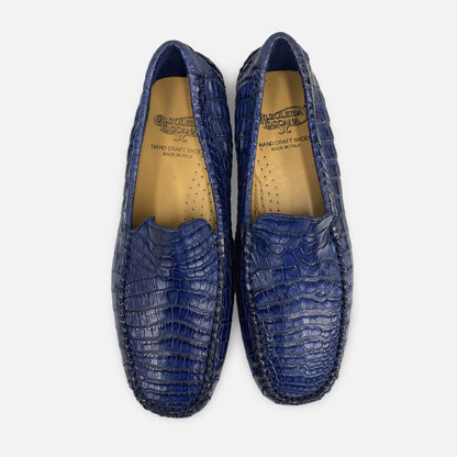 Toscana Navy Blue Crocodile Driver 4551