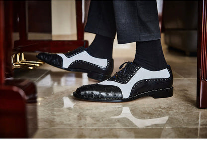 Mens spectator shoe black/white