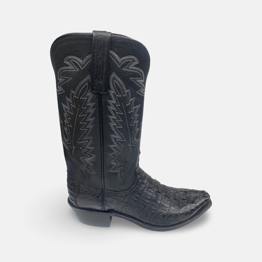 Lucchese Men’s Exotic Hornback Caiman Tail Cowboy Boots Black “ N1127.54” – Size 10 EE (Copy)