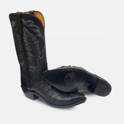 Lucchese Men’s Exotic Hornback Caiman Tail Cowboy Boots Black “ N1127.54” – Size 10 EE (Copy)