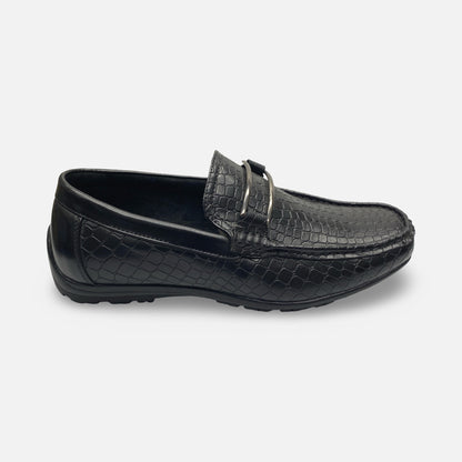 Stacy Adams Lanzo Moc Toe Soft Bottom Bit Loafer - Black (Style 25057) | Last Pairs