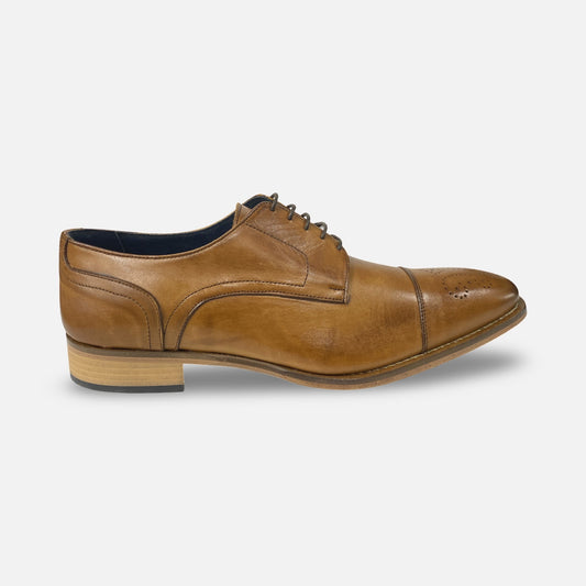 Duca Men’s Italian Tan Cap Toe Brogue – (Style 406)