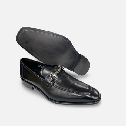 Calzoleria Toscana Black Bit Loafer 2593-M – Handmade in Italy