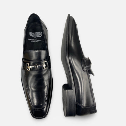 Calzoleria Toscana Black Bit Loafer 2593-M – Handmade in Italy