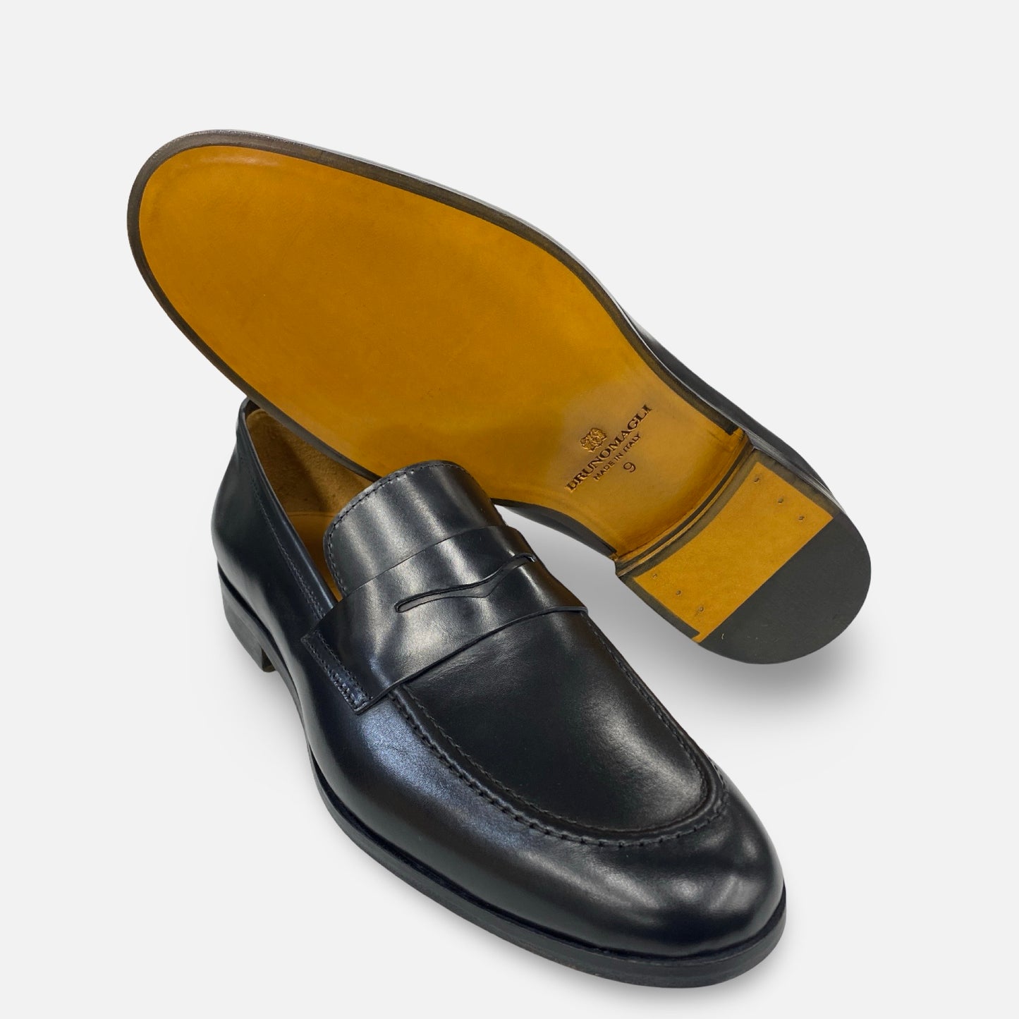 Bruno Magli Flex Penny Loafer Black – Handmade in Italy