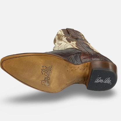 Dan Post Women’s Andrinna Western Boot – Hand-Tooled Leather & Natural Calf Hair