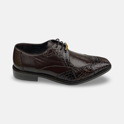 Belvedere brown Wingtip Caiman Shoes  | Size 8.5 | Final Sale