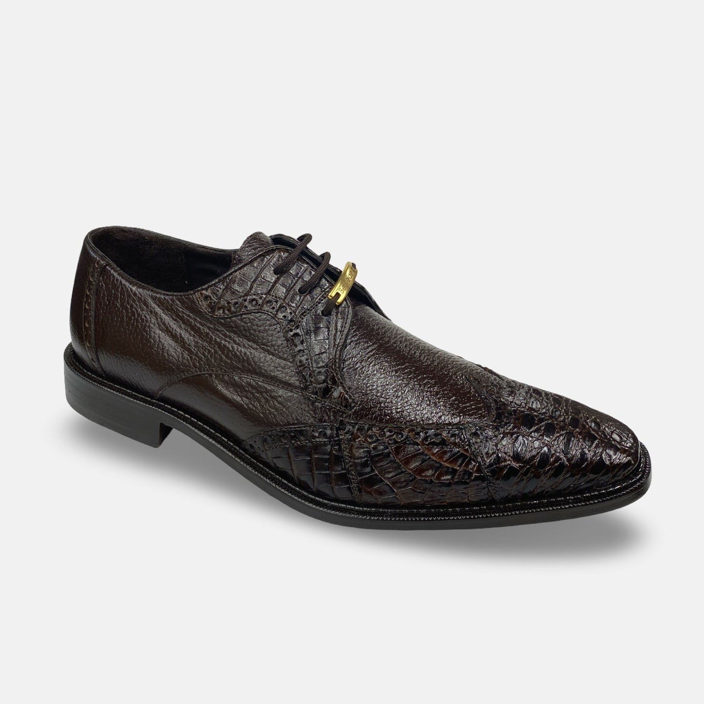 Belvedere brown Wingtip Caiman Shoes  | Size 8.5 | Final Sale