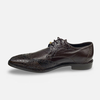 Belvedere brown Wingtip Caiman Shoes  | Size 8.5 | Final Sale