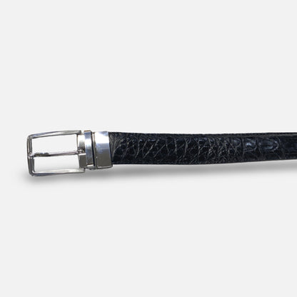 Men’s Genuine Alligator Belt – Black (Made in USA)