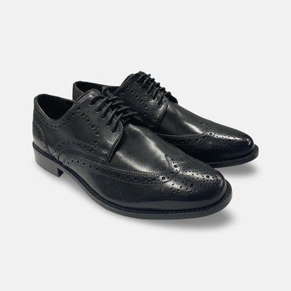 Nunn Bush Black Wingtip shoes "Nelson"