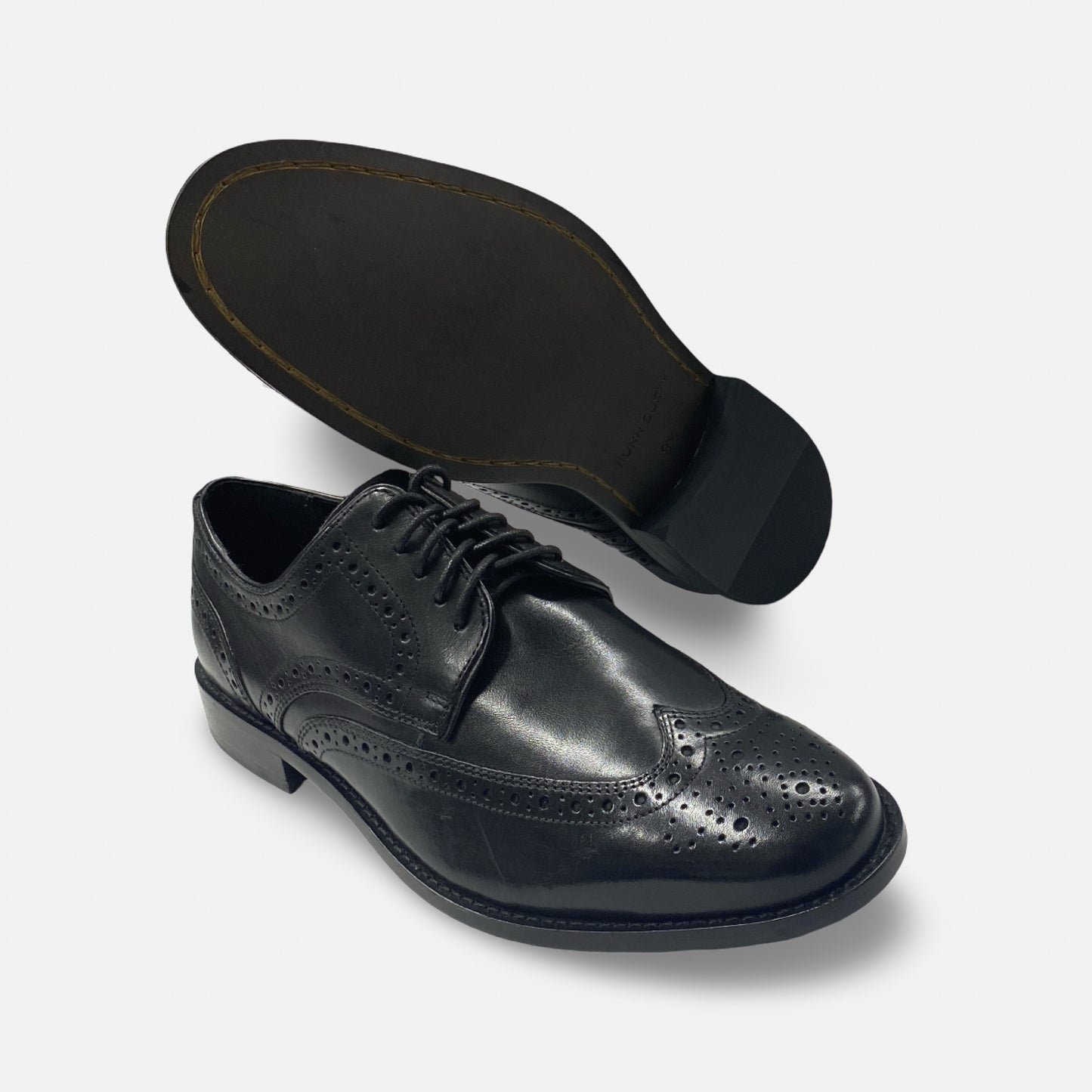 Nunn Bush Black Wingtip shoes "Nelson"