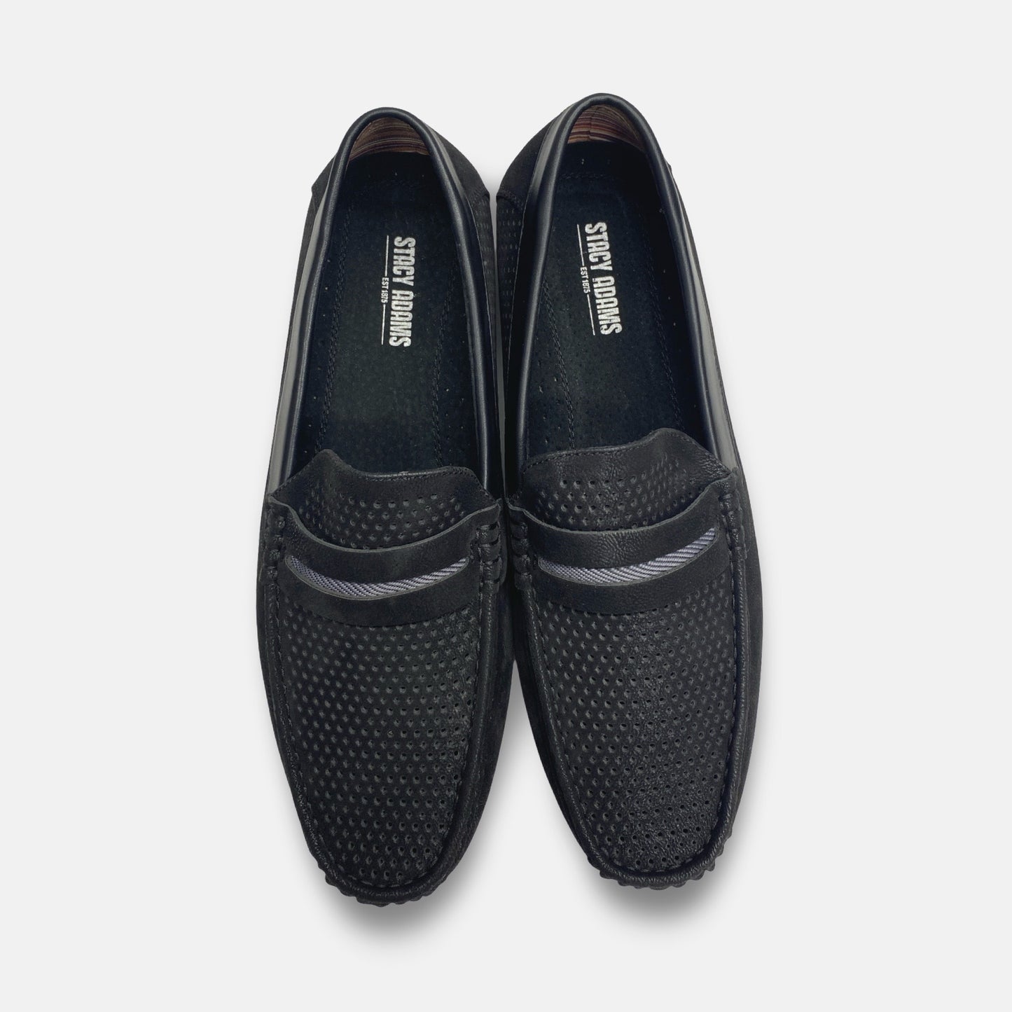 Stacy Adams Suede Loafer Black  "Corby"