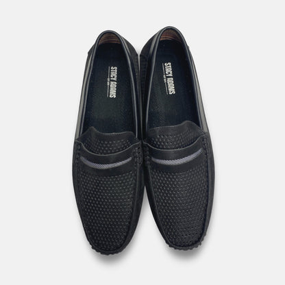 Stacy Adams Suede Loafer Black  "Corby"