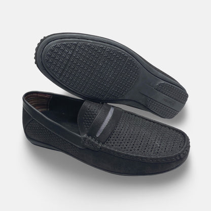 Stacy Adams Suede Loafer Black  "Corby"