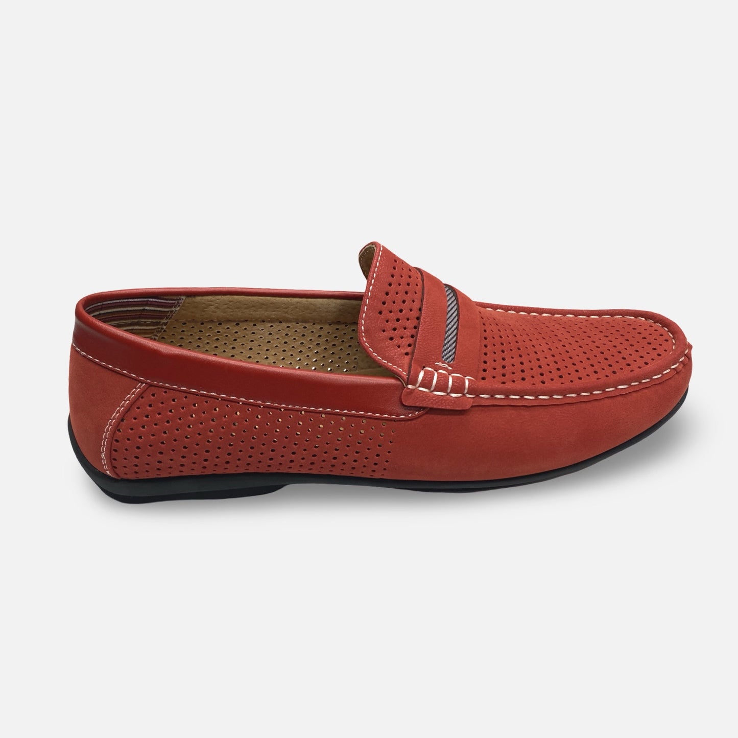 Stacy Adams Suede Loafer Red  "Corby"
