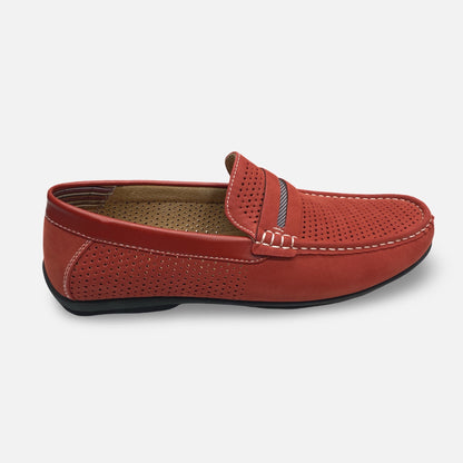 Stacy Adams Suede Loafer Red  "Corby"