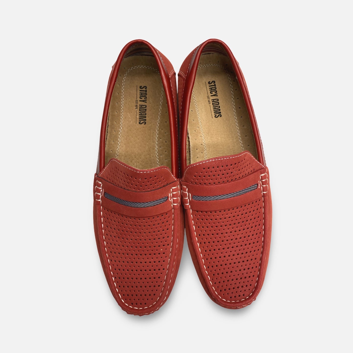Stacy Adams Suede Loafer Red  "Corby"