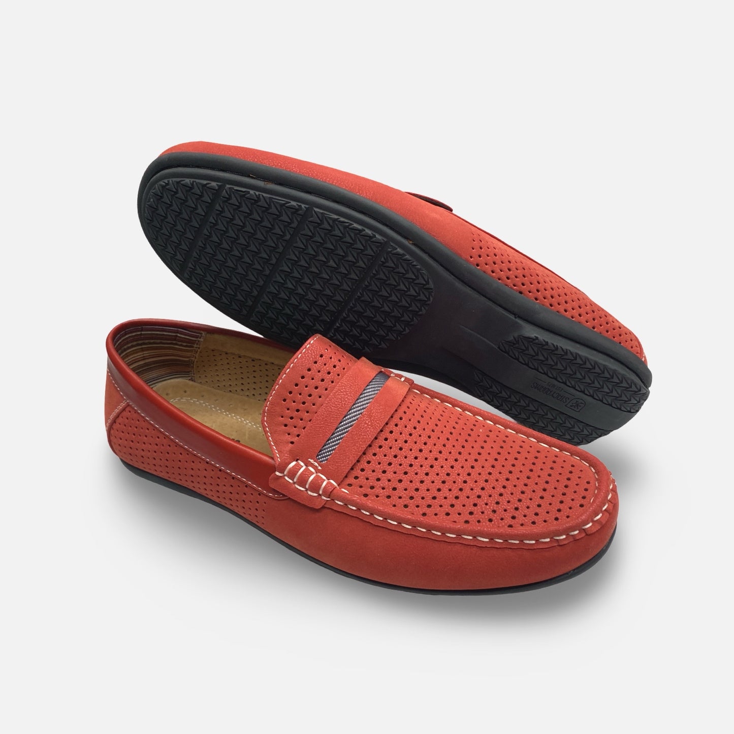 Stacy Adams Suede Loafer Red  "Corby"