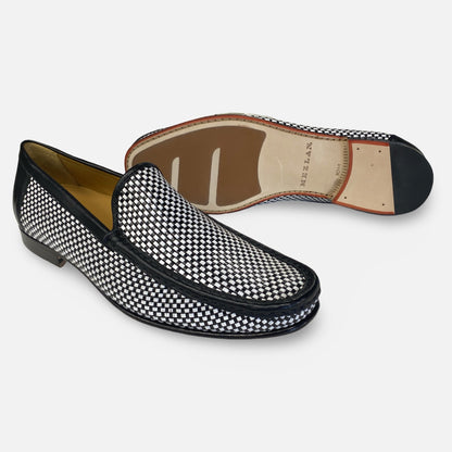 Mezlan Woven Black/White Loafers