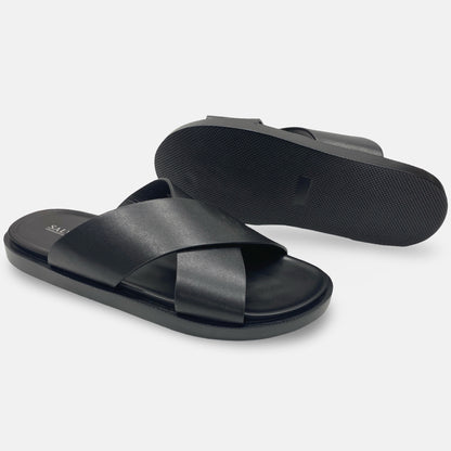 Men's Salvanni Black Slide Sandal – (Final Sale)