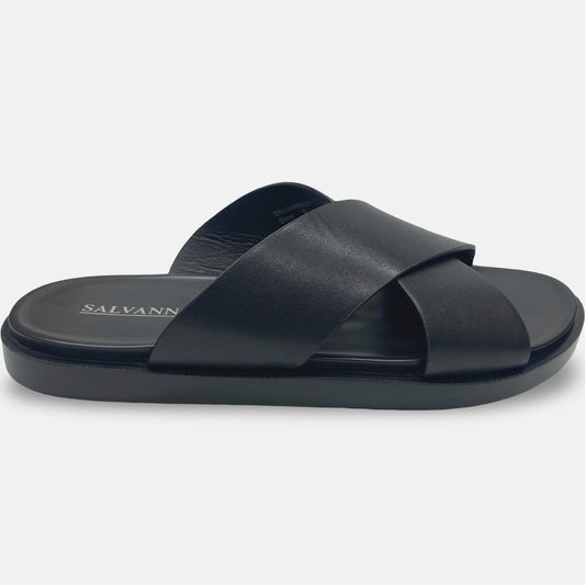 Men's Salvanni Black Slide Sandal – (Final Sale)