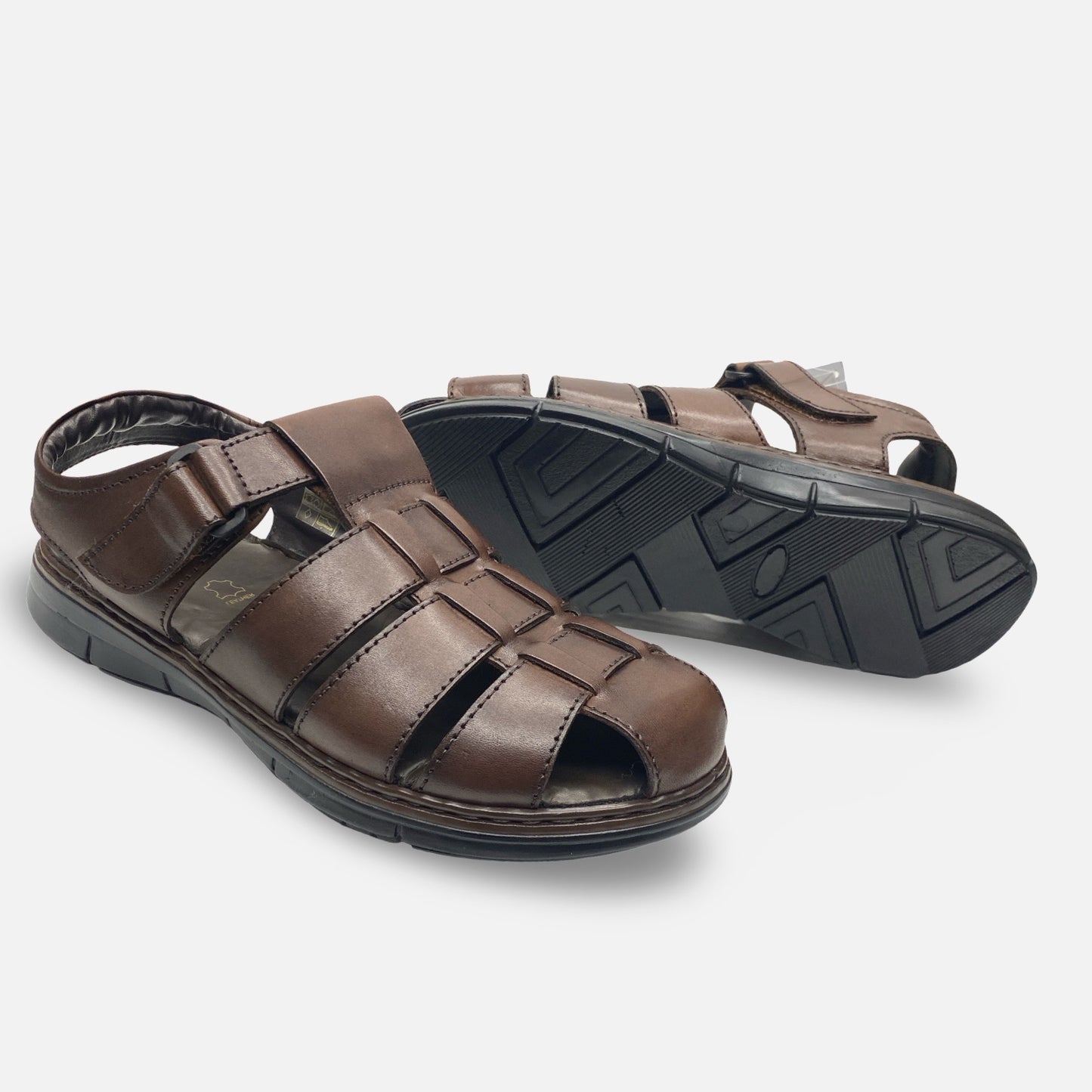 Men’s Brown Leather Sandal – Comfortable Everyday Strap Sandal (Final Sale)