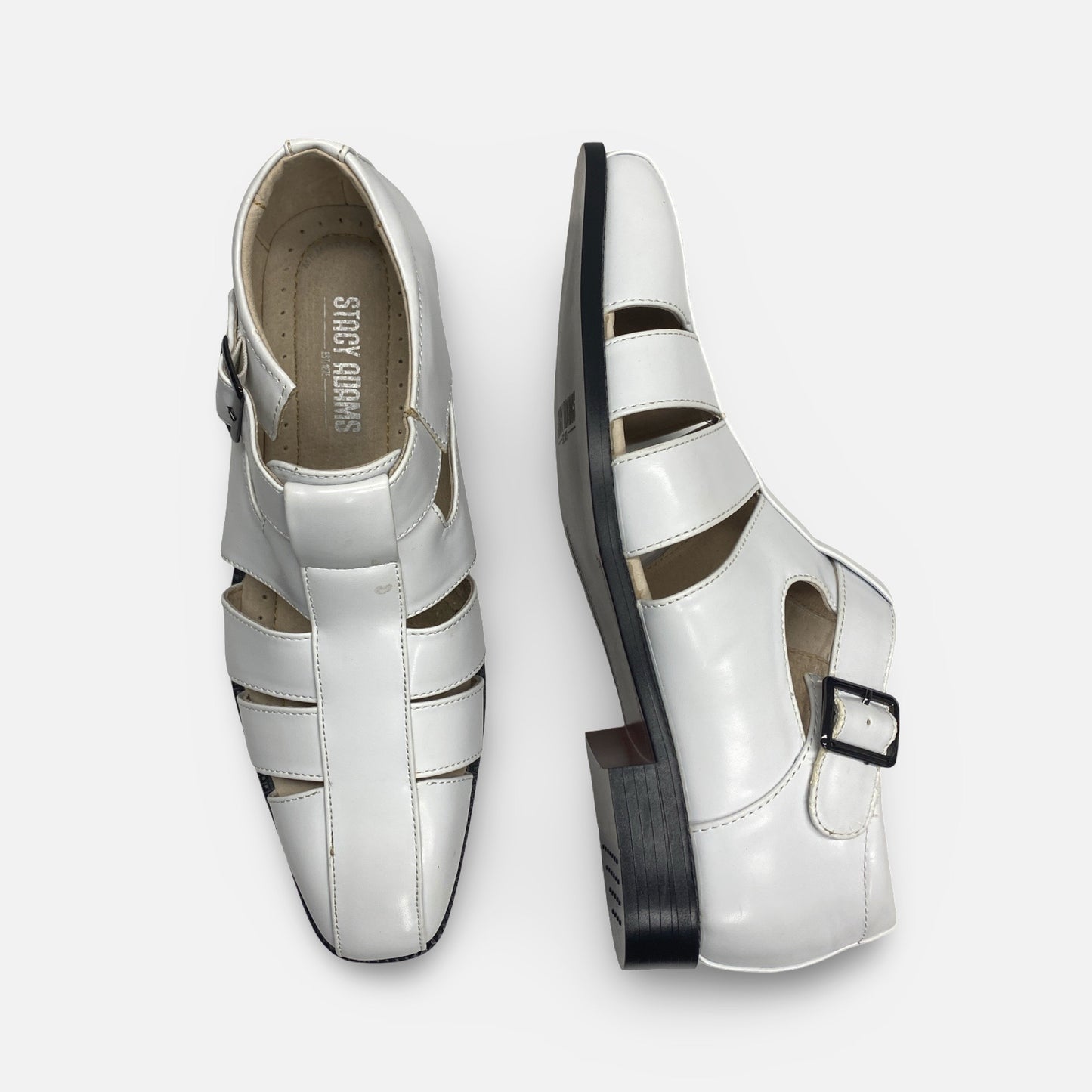 Stacy Adams Calisto Men’s Dress Sandal – White, Size 10M (Final Sale)