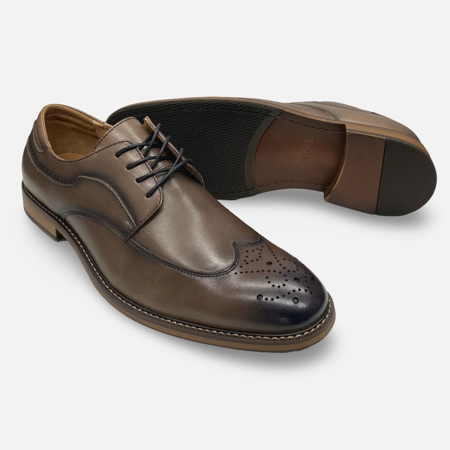 Stacy Adams Wingtip Shoe Fletcher Gray