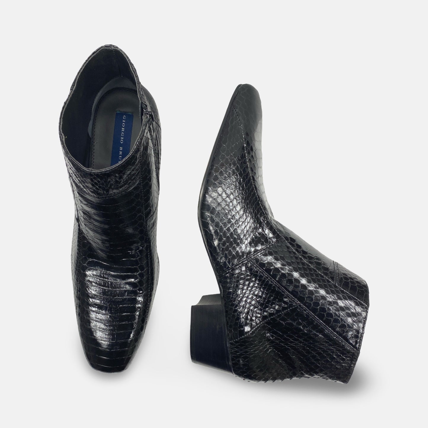 Giorgio Brutini Genuine Snake Side Zip Ankle Boot Tucson | Size 15 M