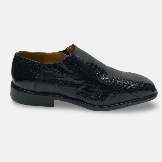 Giorgio Brutini Snakeskin Black Loafer Felix | Final Sale | Size 14, 15