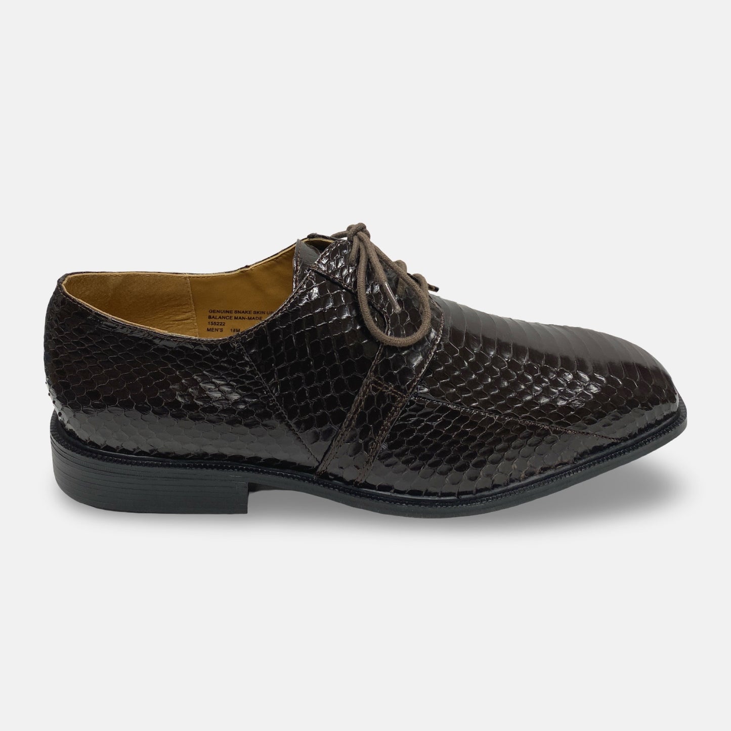 Giorgio Brutini Snakeskin Brown Shoe Slaton | Final Sale | Size 14