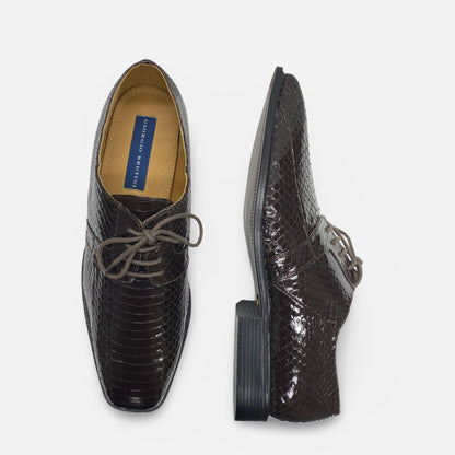 Giorgio Brutini Snakeskin Brown Shoe Slaton | Final Sale | Size 14
