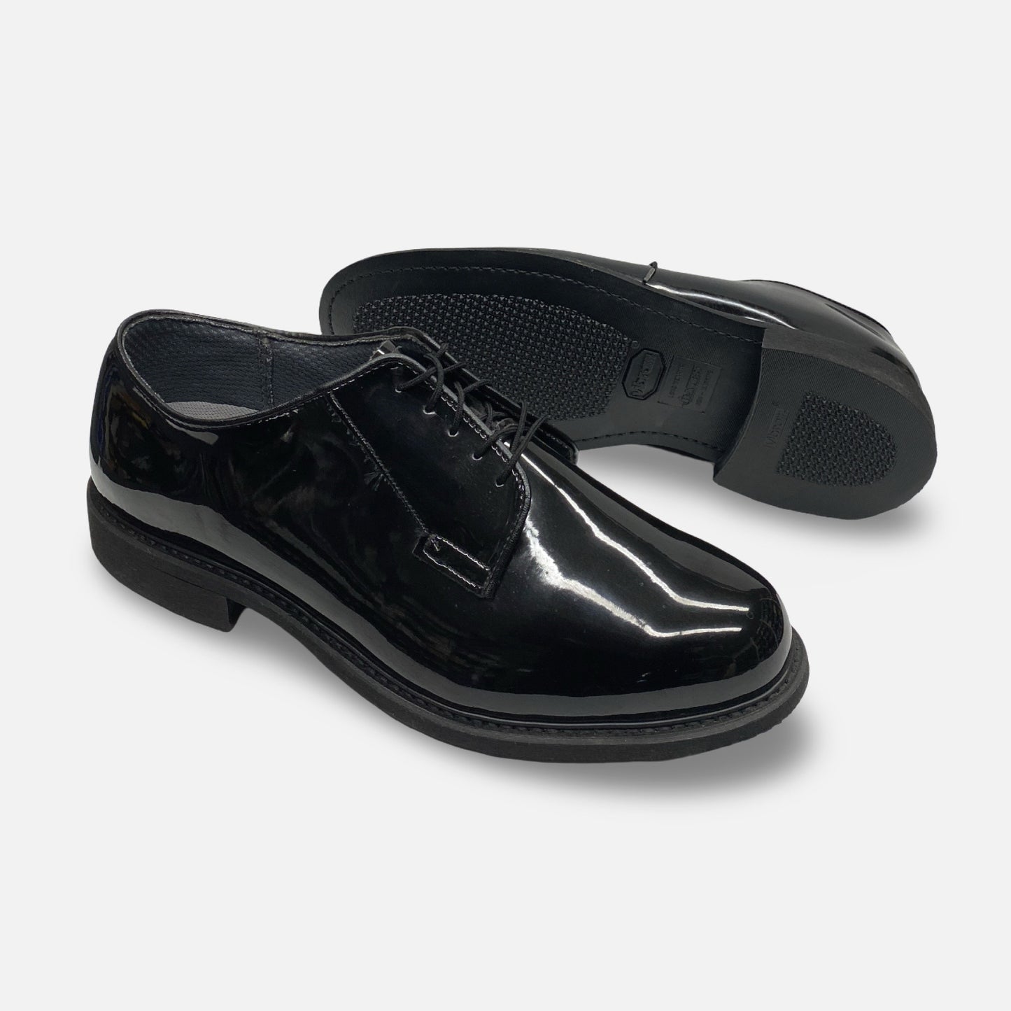 Bates Mens Black Oxfords high gloss shoes 00941 | Size 13 3E | Final Sale