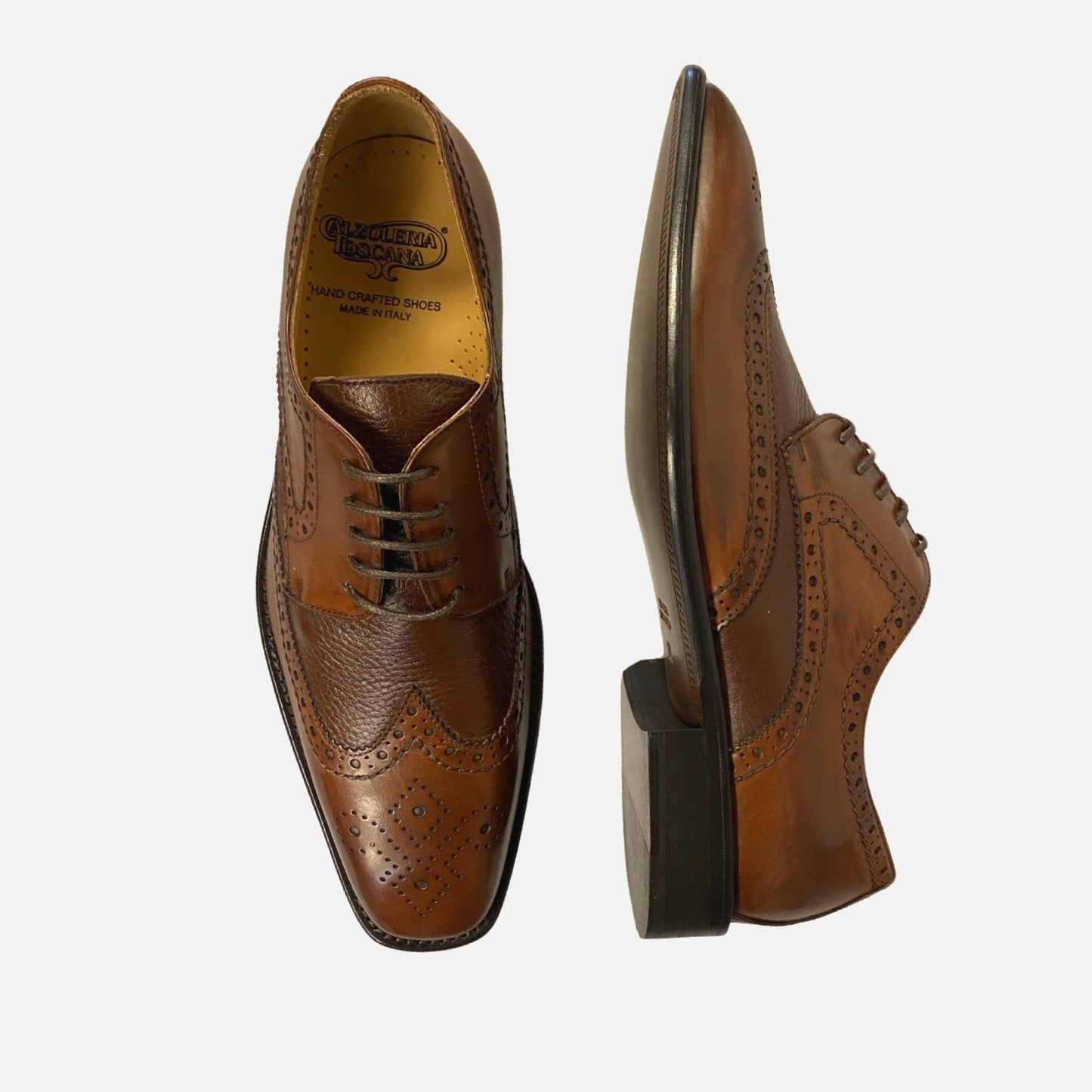 Mens Toscana Wingtipn Brogue Italian shoe