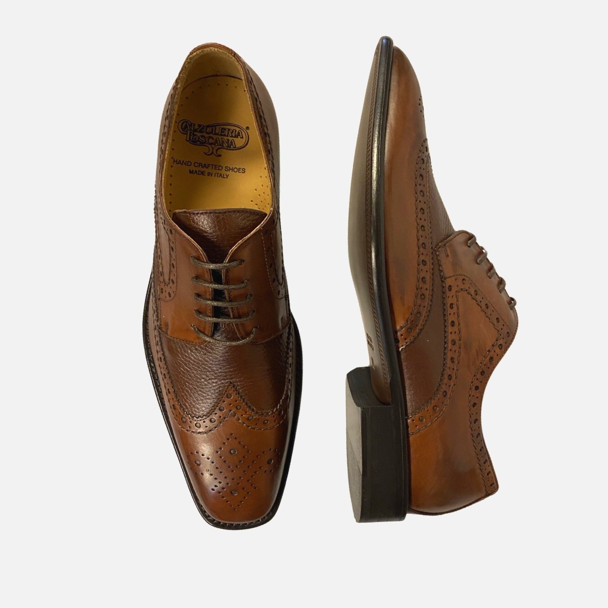 Mens Toscana Wingtipn Brogue Italian shoe