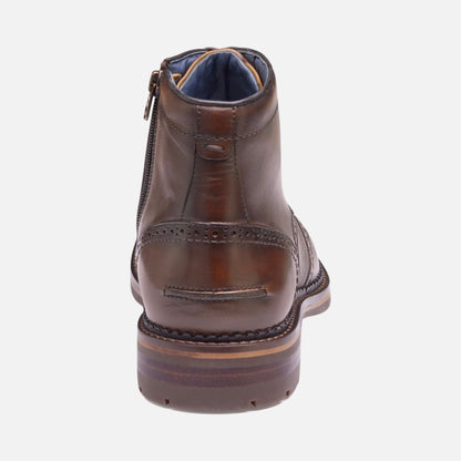 Mens lace up and side zip boot